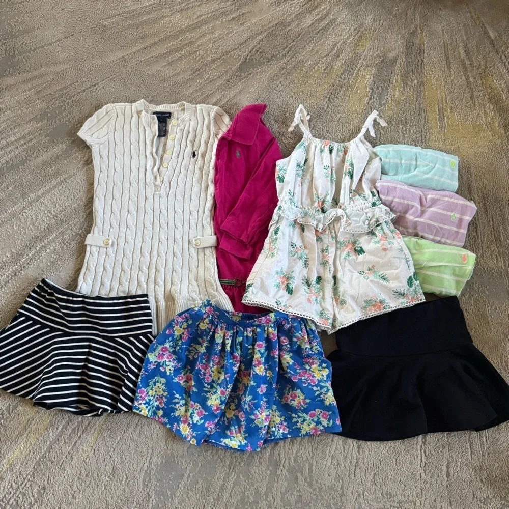 Ralph Lauren long sleeve tops pull on skorts skirt sweater dress preppy romper 5